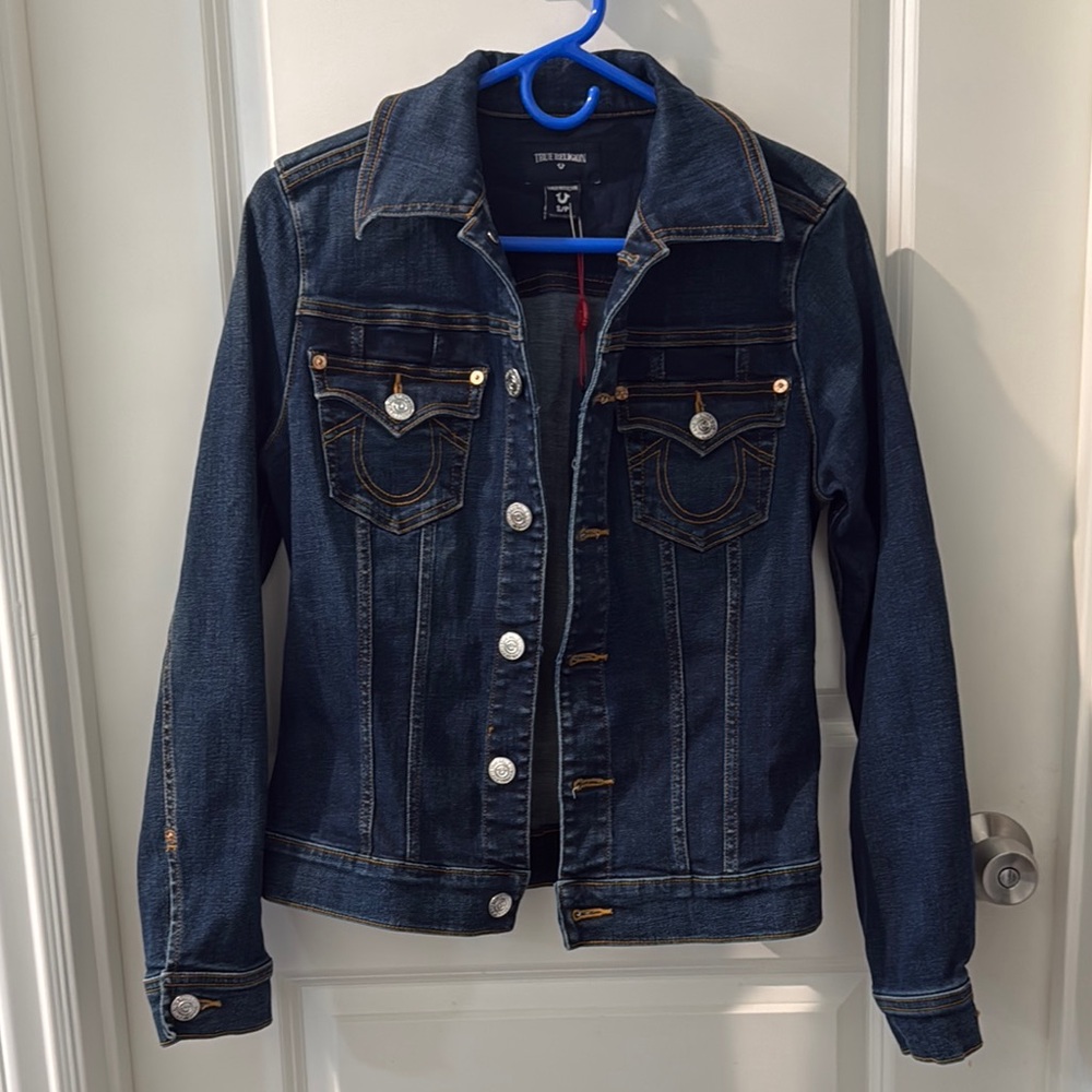 True Religion Western Dusty Trucker Women Jean Jacket - Small